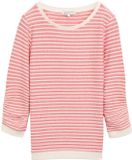 Tom Tailor Denim Sweatshirt met streepmotief - Maat S - red white structure stripe