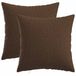 vidaXL Kussensloop - 2 st - HEERLEN - Bruin - 45 x 45 cm - Stof