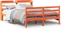 vidaXL Bedframe zonder matras massief grenenhout wasbruin 150x200 cm