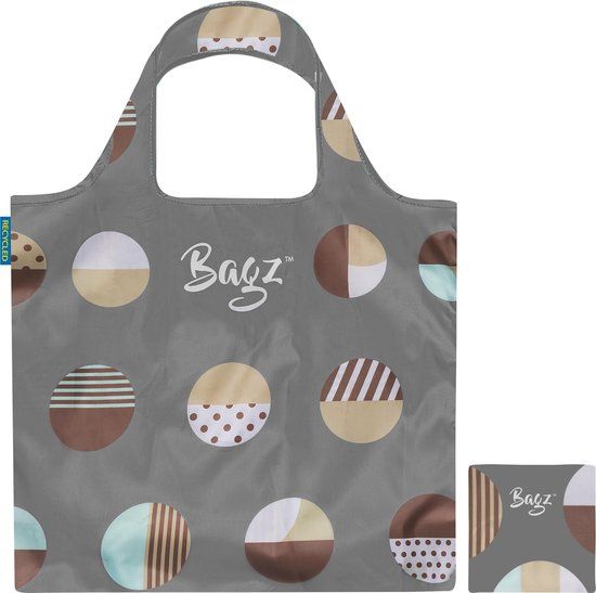 Bagz Geometric Dots Shopper - Grijs - 45x45 cm - Unisex