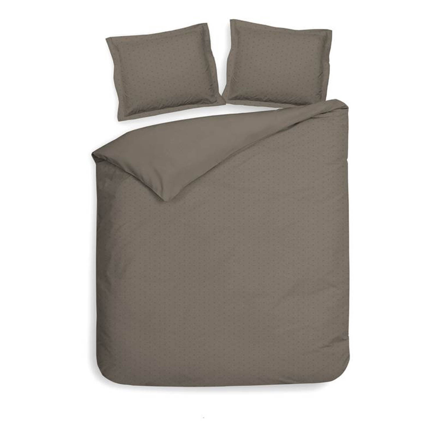 Heckett & Lane Heckett & Lane Punto - Dekbedovertrek - Lits-jumeaux - 240x200/220 cm - Taupe