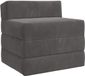 vidaXL Vouwbare Sofa Bed Donkergrijs Fluweel