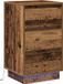 vidaXL Nachtkastje Oudhout 39 x 34,5 x 65 cm Bewerkt hout