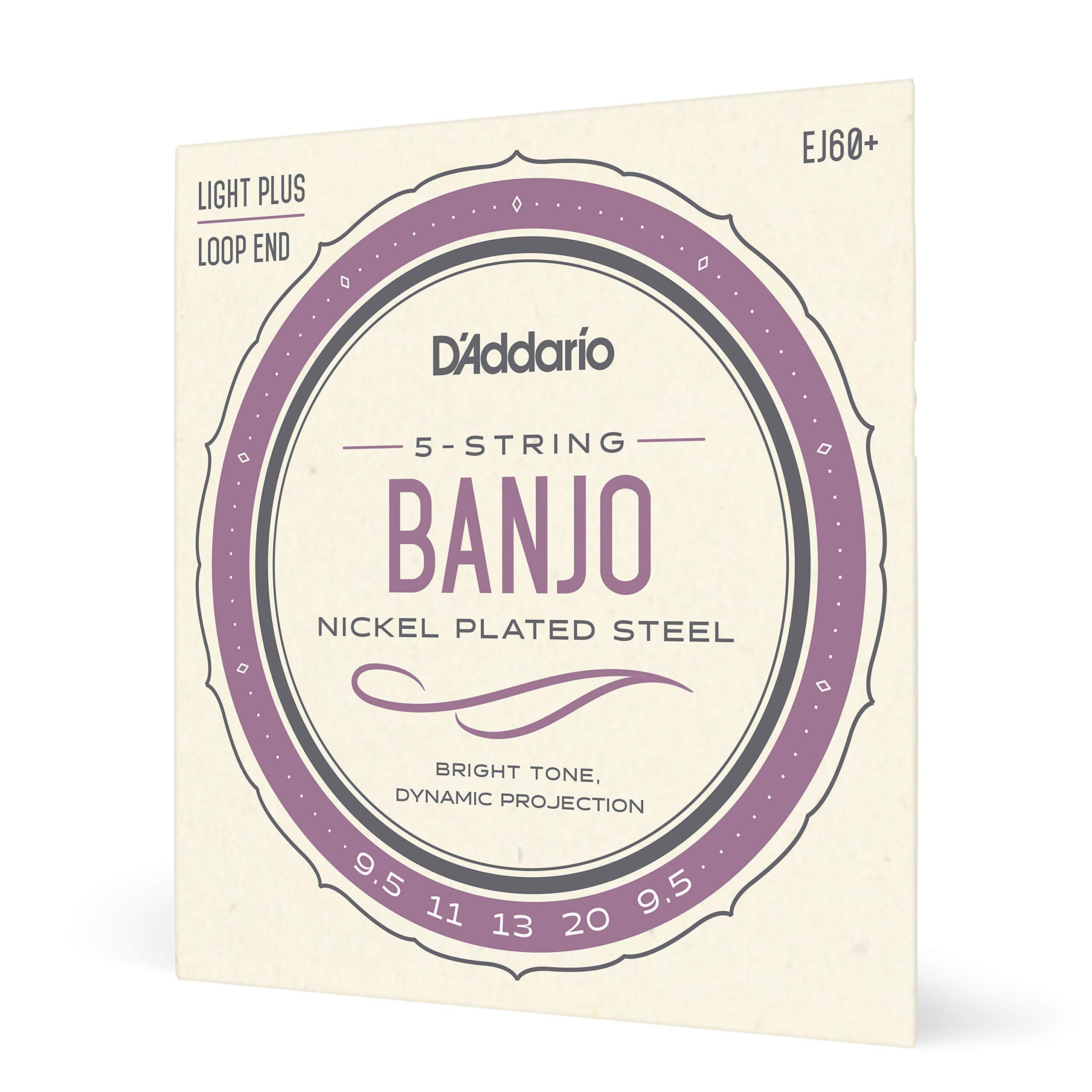 D'ADDARIO EJ60+ Light Plus 9.5-20 Nikkel 5-String Banjo String