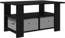 vidaXL Salontafel Zwart Eiken 77 x 55 x 42 cm Bewerkt hout