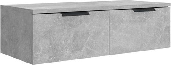 VidaXL Wandkast - 68x30x20 cm - Bewerkt Hout - Betongrijs