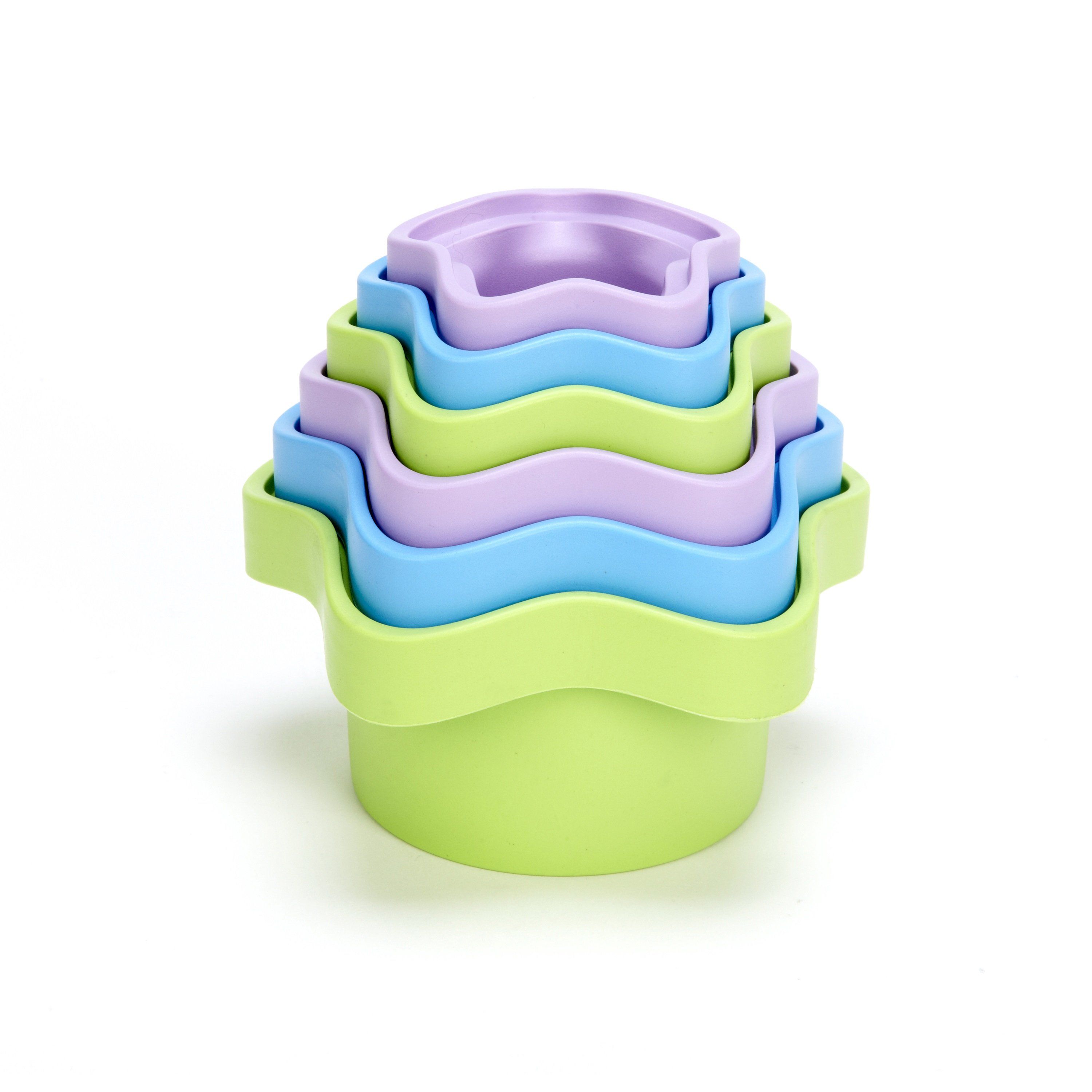 Green Toys Stacking Cups - Blue/Green/Purple - 0.5+ Years