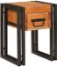 vidaXL Bijzettafel Bruin en Zwart 30 x 30 x 40 cm Massief Acacia Hout