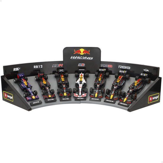 Bburago F1 Red Bull Racing deluxe cadeau set met display standaard 1:43 speelgoedauto