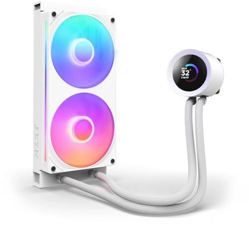 NZXT Kraken Plus 240 RGB - Dissipatore CPU AIO 240mm, LCD - Bianco