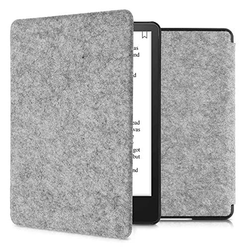 kwmobile hoes compatibel met Amazon Kindle Paperwhite (11. Gen - 2021) - e-reader beschermhoes van vilt - lichtgrijs