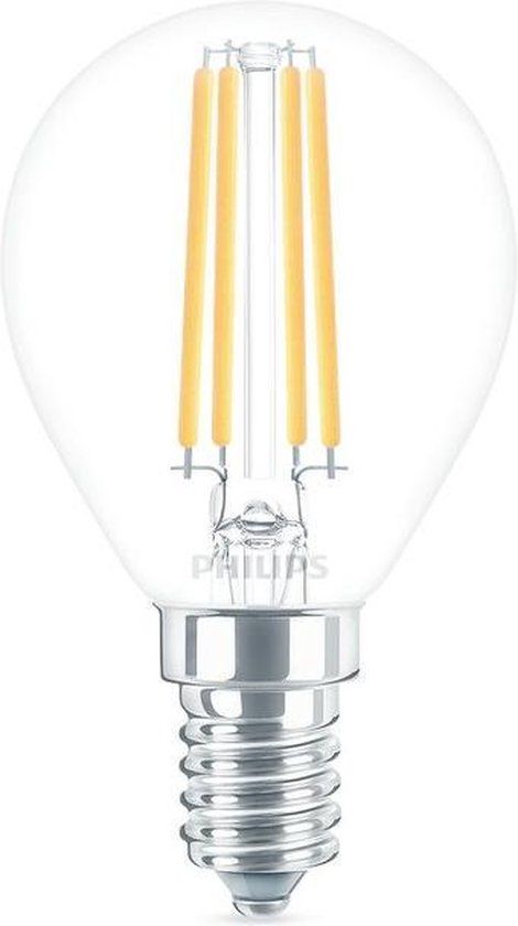 Philips LEDclassic 60W, E14, warmwit (2700 Kelvin), 806 lumen, matte LED-lamp, glas, 6,5 W, helder