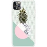 Ananas marbre Bedrukt siliconen hoesje compatibel met iPhone 11 Pro Max