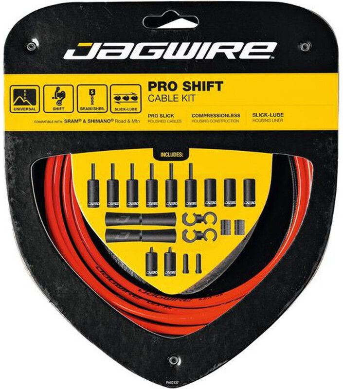 Jagwire 2X Pro Shift Schakelkabel Set, rood
