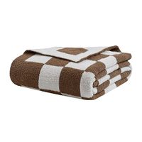 bearberry Fuzzy dambord rooster plaid zachte gezellige warme microvezel alle seizoenen deken decor voor bank slaapbank reizen thuis (mokka, 127 x 152 cm)
