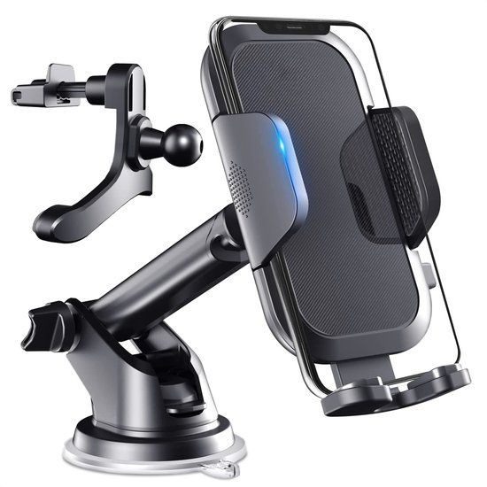 Strex Telefoonhouder Auto - Voorruit / Dashboard / Ventilatierooster - 360° Draaibare Houder - Zuignap - Voor Alle Telefoons - GSM Houder Auto