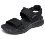 Skechers Summits Cute Mark damessandalen met plateauzool, Zwart, 38.5 EU