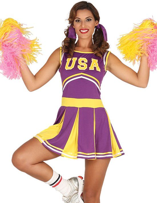 Generik USA cheerleader kostuum voor dames - Volwassenen kostuums - 8434077882207