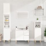 Maison Exclusive - Ensemble de meubles de salle de bain 3 pièces blanc en bois composite