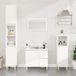 Maison Exclusive - Ensemble de meubles de salle de bain 3 pièces blanc en bois composite