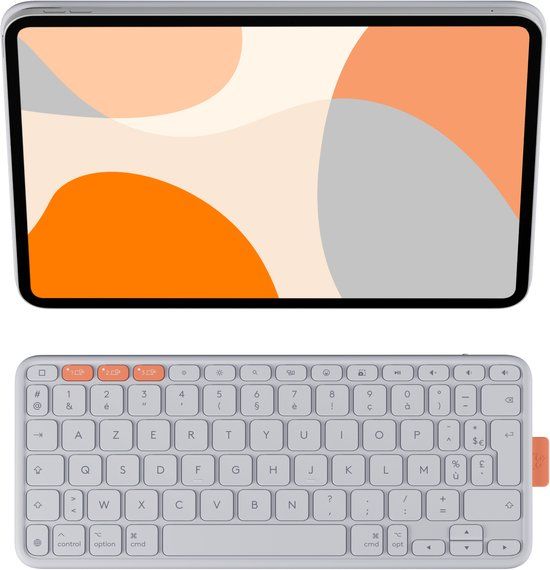 Logitech Flip Folio AZERTY Frans Bluetooth Licht Grijs