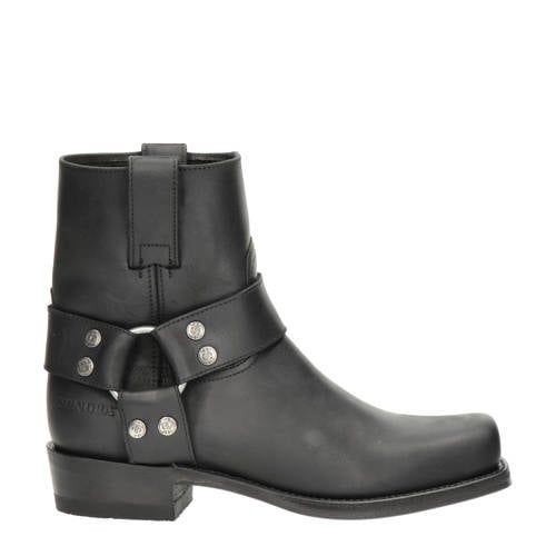 Sendra 9077 Pete leren bikerboots zwart