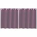 vidaXL Gordijnen voile met doorvoertules 2 st paars 140x140 cm