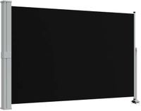 vidaXL Tuinscherm uittrekbaar 160x300 cm zwart