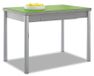 Table extensible avec plateau en verre, couleur verte