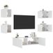 Maison Exclusive - Mur de salon, 5 pièces, avec éclairage LED, blanc