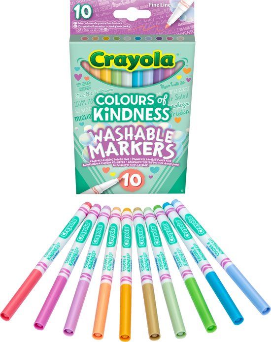 Crayola Colours of Kindness - Uitwasbare Viltstiften - 10 stuks