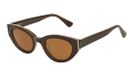 Frank and Lucie Frank & Lucie FL32639 Sunday Eyebright Zonnebril - Bruin Acetaat - Unisex - Cat Eye
