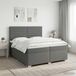 Maison Exclusive - Lit boxspring avec matelas gris foncé 200 x 200 cm tissu