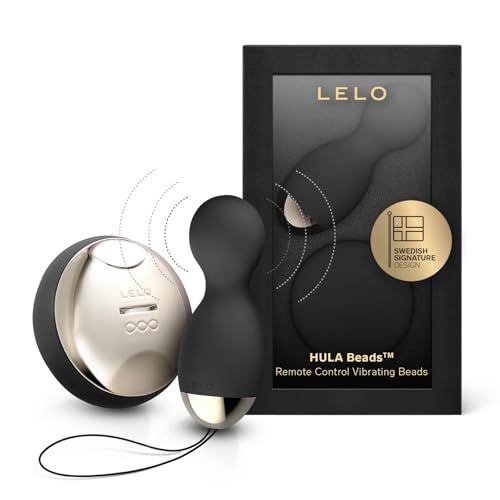 LELO HULA Beads Draaiende en Vibrerende Plezierparels (Kegel-Ballen voor Dames), Black