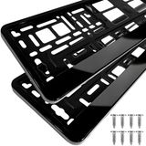 Xtrobb Kentekenplaathouder - 2x stuks - zwart - ABS - 53 x 14 cm