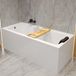 Badland TALIA ligbad 150 x 70 cm wit met acrylpaneel met bamboe badplank