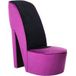 Chaise fauteuil à talons hauts en velours violet