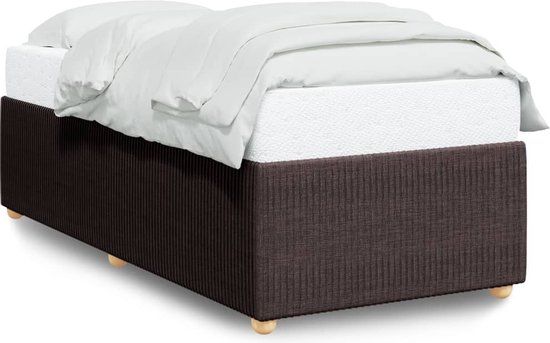 vidaXL Bedframe Stof Donkerbruin 80x200 cm