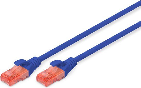 Digitus DK-1612-030/B RJ45 Netwerkkabel, patchkabel CAT 6 U/UTP 3.00 m Blauw Verdraaide paren 1 stuk(s)
