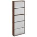 vidaXL Schoenenkast met spiegel, 5 niveaus, eiken, bruin, 63 x 17 x 169,5 cm