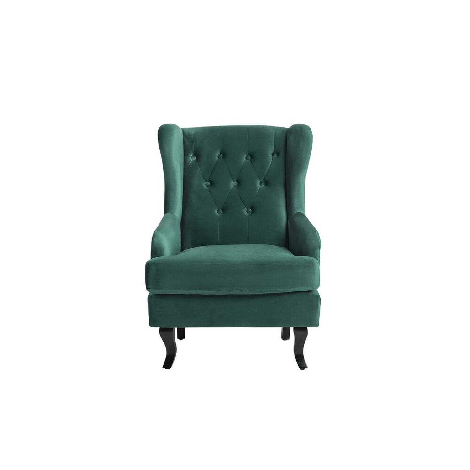 Beliani alta - fauteuil-groen-fluweel