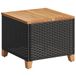Syfax Tuintafel 45x45x37 cm poly rattan en acaciahout zwart
