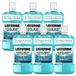 LISTERINE Cool Mint Mondwater bestrijdt effectief bacteriën in de mond, optimale aanvulling op de dagelijkse tandverzorging, 6 x 500 ml