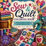 Sew & Quilt Coloring Book: 30 Cozy Designs of Sewing and Quilt Blocks to Color
