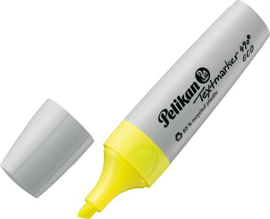 Pelikan Textmarker 490 - Eco markeerstift - Geel - 10 stuks