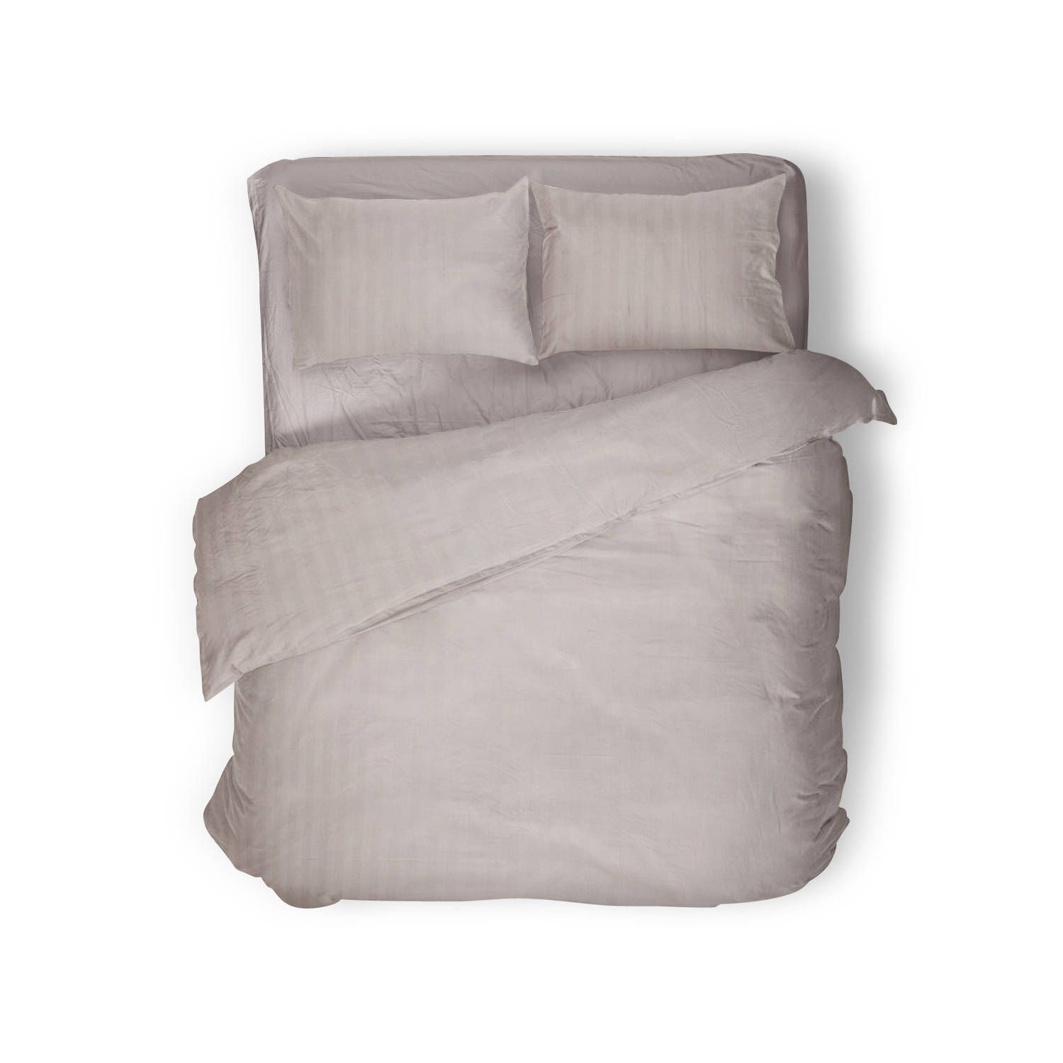 Elegance dekbedovertrek hotel kwaliteit satijn streep - blush 140x200/220cm