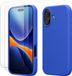 kwmobile hoes met 2x screenprotectors voor Apple iPhone 17 – screenprotector van gehard glas – draadloos opladen – Baltisch blauw