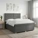 vidaXL Boxspringbed met matras Donkergrijs 140 x 200 cm Stof