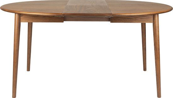 Zuiver Twist Uitschuifbare Eettafel Rond - Walnoot - Bruin