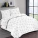 Goodivery ® Ensemble de literie en Coton de haute qualité avec housse de couette et taies d'oreiller pour un sommeil confortable - Double - Blanc